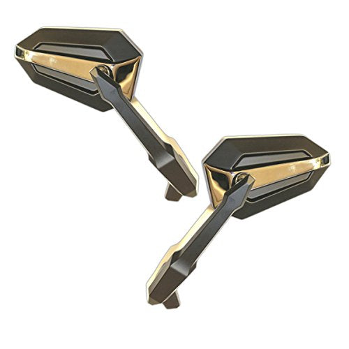 Motorcycle Mirror Kit CIPA 01949 Black/Chrome