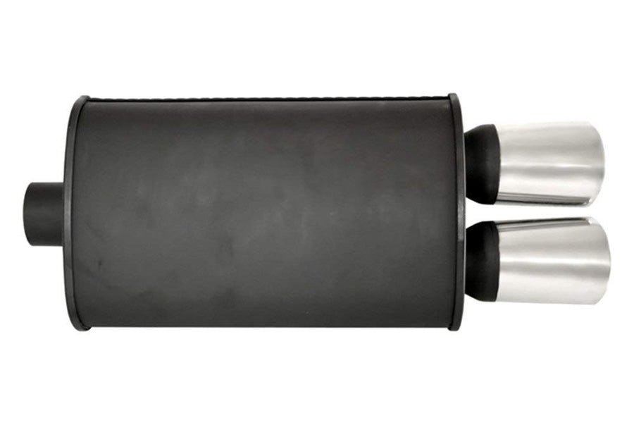 Megan Racing 2.5" Inlet MR-MU-OVA-B 3.5"x2.5" Dual Oval Stainless Steel Tips