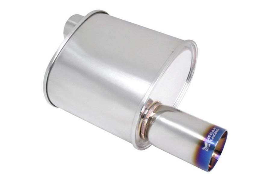 Megan Racing 3" MR-MU-FRT-T-VO Muffler/Pipe 3.5" Single Burnt Roll Tip
