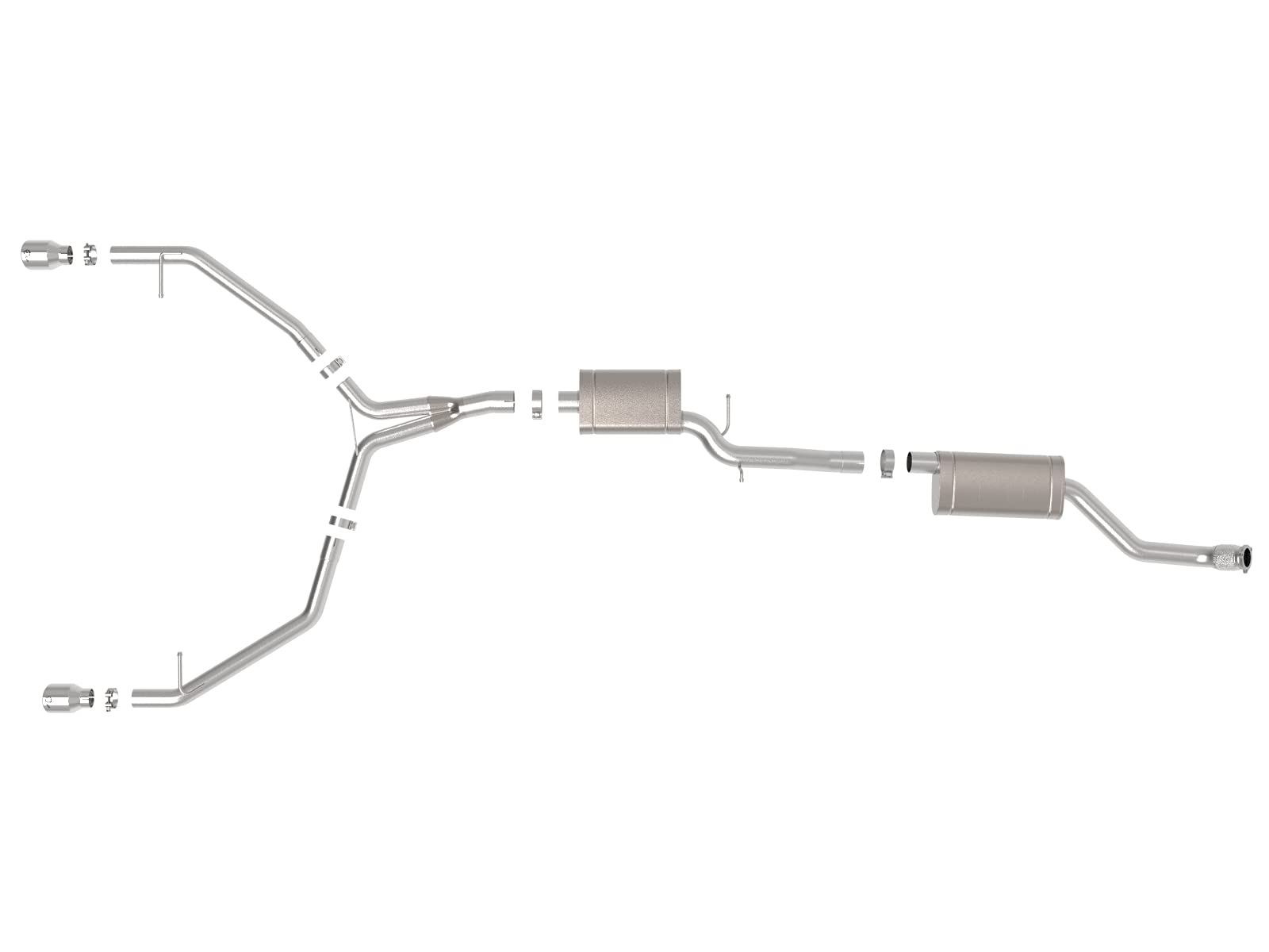 aFe Power MACH Force-Xp 49-36438-P 3 IN to 2-1/2 IN Stainless Steel Cat-Back Exhaust w/Polished Tip, fits Audi Allroad 13-16 L4-2.0L (t)