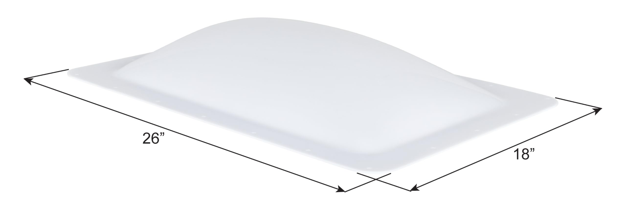 SL1422W ICON RV Skylight - White, Fits 14"x22" openings, 16"x26" overall, Outer Dome Skylight Covering Replacement for RV, Camper, Motorhome, Food Truck, or Trailer, UV Protected & Impact Resistant