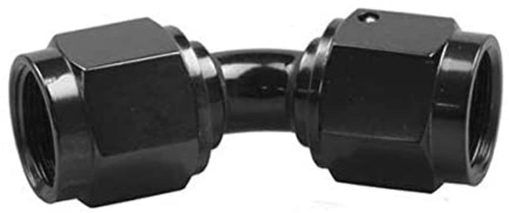 8145-08-2 Red Horse Performance -08 Female To Female An/Jic Flare Swivel Coupling-45 Deg-Blk