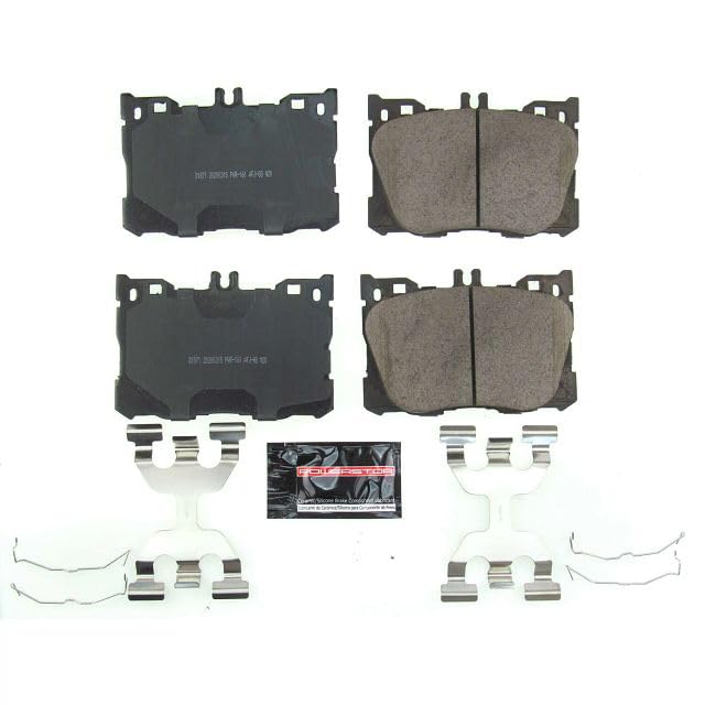 Power Stop Z23-1871 Z23 Sport Carbon Fiber Infused Ceramic Brake Pads with Hardware For C43 AMG, C450, CLS450, E, E, E350, E, E43 AMG, E450, E53, GLC300, GLC350e, GLC43 AMG [Model Specific]