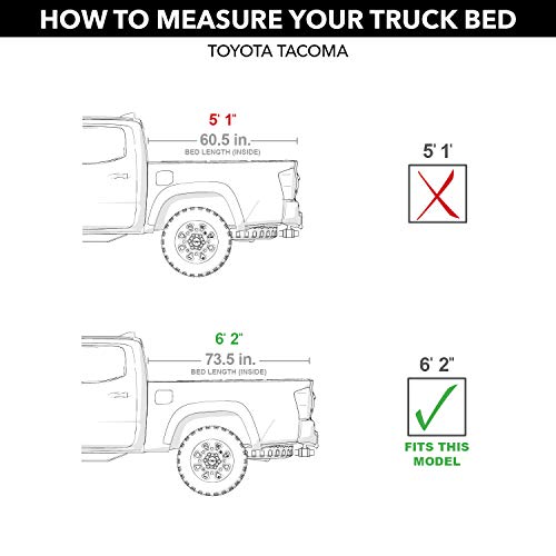 UnderCover RealTruck Elite LX One-Piece Truck Bed Tonneau Cover | UC4148L-1H5 | Fits 2017 - 2022 Toyota Tacoma (1H5 - Cement Gray) 6' 2" Bed (73.7")