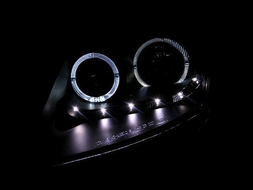 Black/Clear AnzoUSA Halogen Projector Headlight for Mitsubishi Eclipse