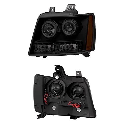Headlight Xtune PRO-JH-CSUB07-LED-BSM (Chevy Suburban 1500/2500 07-14 / Chevy Tahoe 07-14 / Avalanche 07-14 Halo Projector W/LED s - Black Smoked)