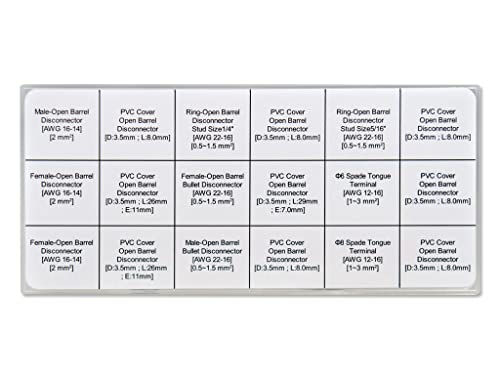 A2032 PerTronix Wire Terminal Kit Brass Open Barrel with covers (326pcs)