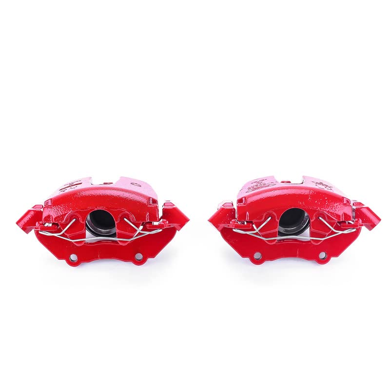 Power Stop S2942A Front Pair of High-Temp Red Powder Coated Calipers For Mazda, Volvo C30, Volvo, Volvo C70, Volvo S40, Volvo V50, Volv [Model Specific]