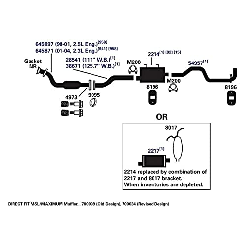 Exhaust Tail Pipe AP Exhaust Products 54957