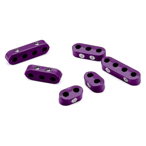 Universal Smoothie Wire Separator KIT for 7-8mm Plug Wires, 2 Each 2-Place, 3-Place, and 4-Place SEPARATORS, Purple