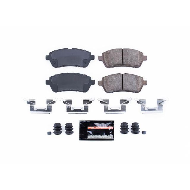 Power Stop Z23-1454 Z23 Evolution Sport Carbon Fiber Infused Ceramic Brake Pads with Hardware For Ford Fiesta 2011-2019 [Model Specific]