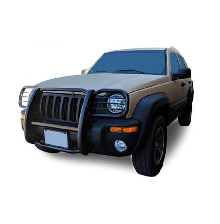 Bumper Guard Black Horse Grille brush Modular Black Compatible with 2002-2007 Jeep Liberty-17EH26MA
