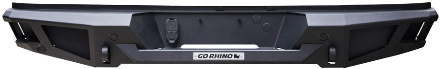 BR20 Go Rhino Rear Bumper | Mild Steel, Textured Black | 28169T | Fits 2011 - 2014 Chevrolet Silverado & GMC Sierra 2500HD, 3500HD