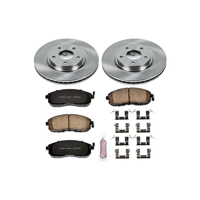 Power Stop Autospecialty KOE5217 Front Replacement Brake Kit-OE Brake Rotors & Ceramic Brake Pads For Nissan Sentra 2007-2012 [Model Specific]