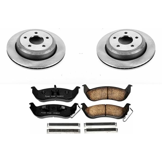 Power Stop KOE6181 Rear Replacement Brake Kit-OE Brake Rotors & Ceramic Brake Pads For Ford Ranger 2010-2011 [Model Specific]
