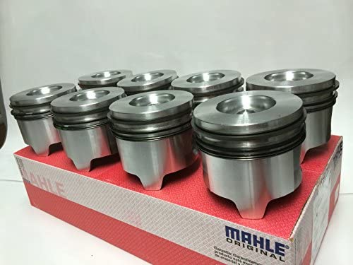 MAHLE Pistons set for 7.3 Ford 7.3L Diesel Pistons +.020 Oversize Bore w/Rings 95-03 MAHLE Clevite (Set of 8) -.010 Reduced Height