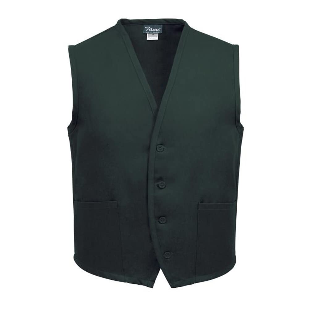 23296 V65 Fame Fabrics Unisex Vest, 2 Pockets, Hunter Green, XL