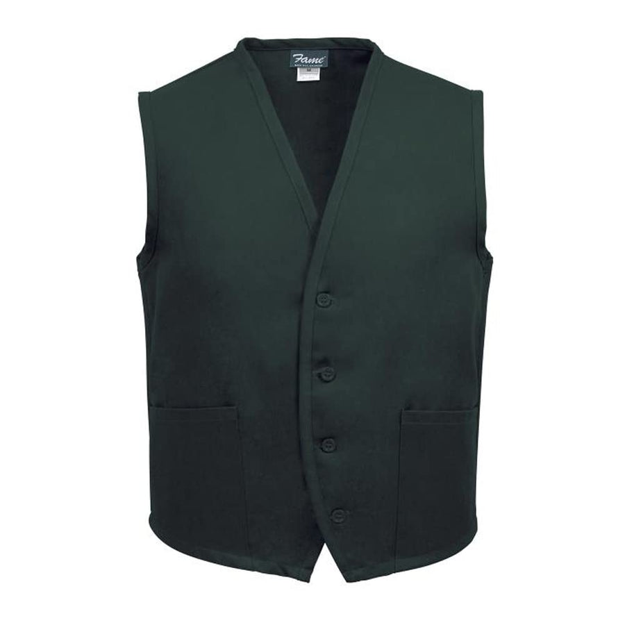 23296 V65 Fame Fabrics Unisex Vest, 2 Pockets, Hunter Green, XL
