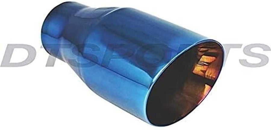 Dt-24017Acu Different Trends Blue Color Burned 3.50In Angle Double Wall Exhaust Tip 2.25In Id/3.50In Od