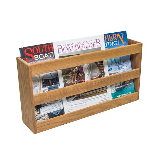 Double-Wide Whitecap Teak Magazine Rack