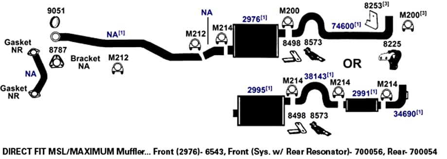 Exhaust Muffler AP Exhaust Products 700054