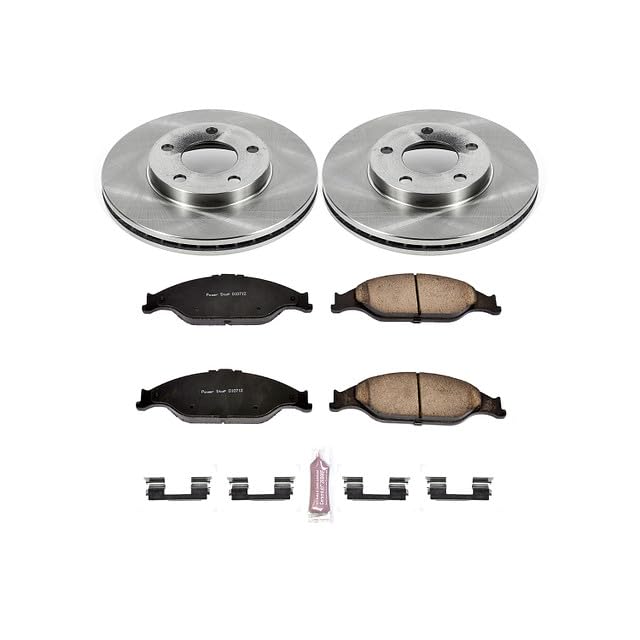 POWERSTOP Autospecialty KOE1301 Front Replacement Brake Kit-OE Brake Rotors & Ceramic Brake Pads For Ford Mustang 1999-2004 [Model Specific]