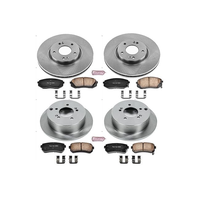 Power Stop KOE6511 Replacement Brake Kit-OE Front and Rear Brake Rotors & Ceramic Pads For Kia Sportage 2012-2016 [Model Specific]
