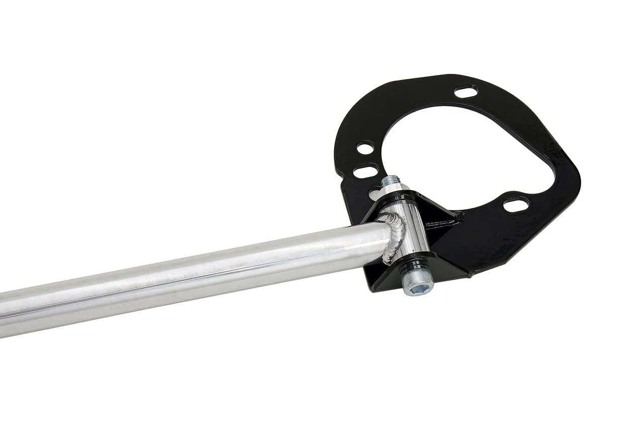 Performance HPS Polished Front Strut Bar Tower Brace Compatible for 2002-2006 BMW E46 with flat top strut towers, 42-103P