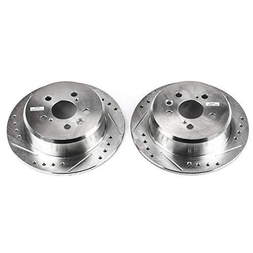 Power Stop Rear JBR792XPR Evolution Drilled & Slotted Rotor Pair For Toyota Celica 1995-1999 [Model Specific]