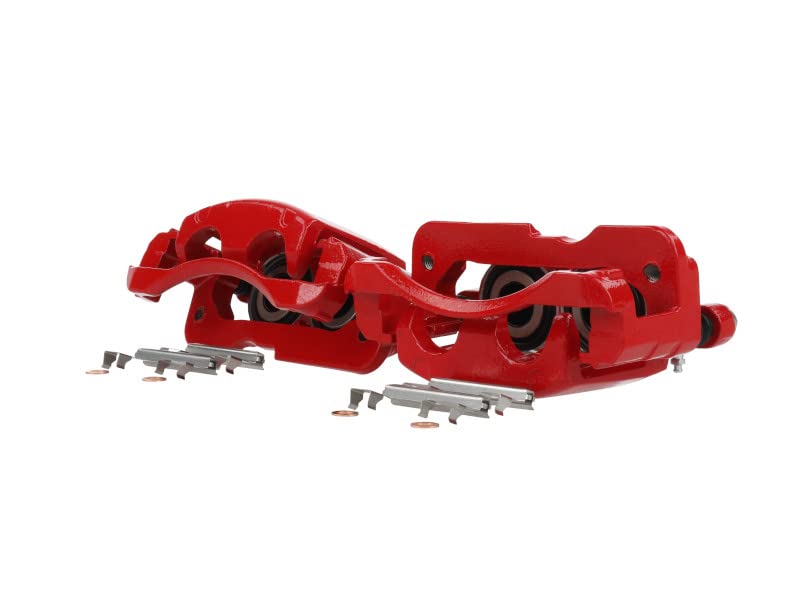 Power Stop S4728 High-Temp Red Powder Coated Front OR Rear Pair of Calipers For Escalade Avalanche Express Silverado Suburban Tahoe Savana Sierra Yukon H2 [Application Specific]