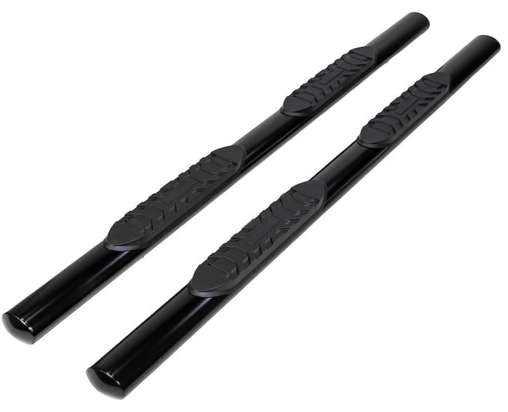 TrailFX Nerf Bars Black Powder Coated Steel Fits Ram 1500 Crew Cab 2019-2025 5 Inch Oval Bent Side Steps with Slip-Resistant Step Pads Rocker Panel Mount Set of 2 Running Boards TrailFX A7081B