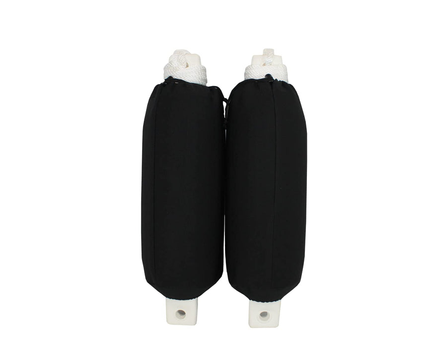 Fender AO Coolers Rotomolded Boat Bumper Kit Includes Neoprene Sleeve Covers and Tie-Off Ropes - 2 Pack - 6.5” x 23”