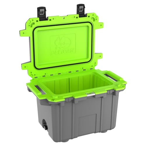50 Quart Pelican Elite Cooler (Dark Grey/Green)