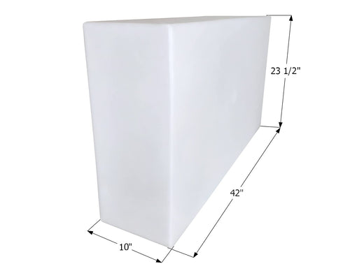 Fresh Water Tank ICON 14656, WT3618, 42x23 1/2x10, 40 Gal., w/ 1/2" Fittings