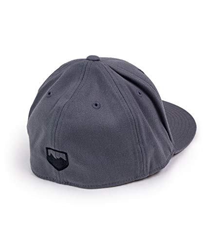 Hat, TeraFlex Premium Flexfit Flat Visor Dark Gray - Small/Medium, 1 Pack