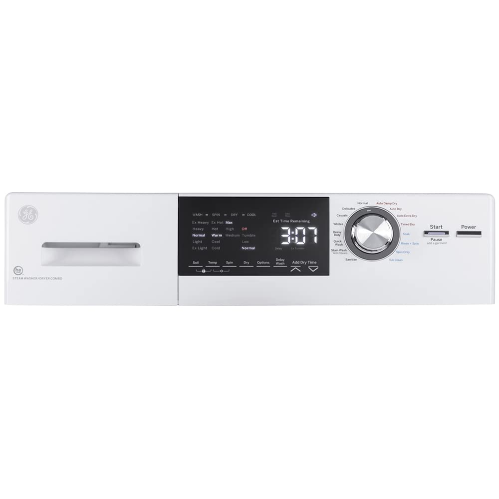 24 inch GE GFQ14ESSNWW Front Load Washer/Condenser Dryer Combo 2.4 cu. ft. Capacity