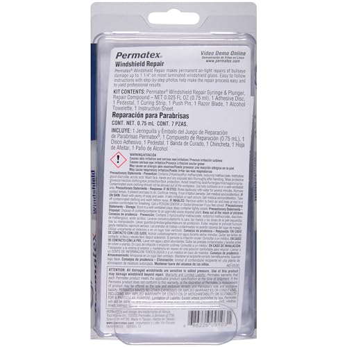 Automotive Windshield Repair Kit Permatex 09103 For Chipped And Cracked Windshields