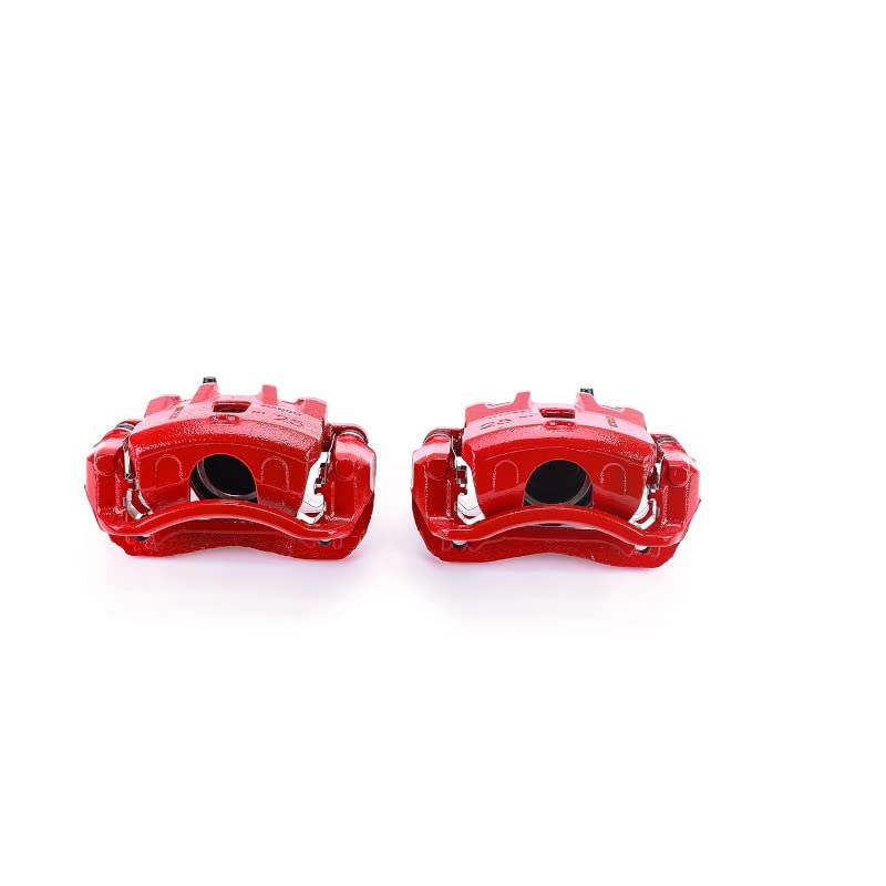 Power Stop Pair of High-Temp Red Powder Coated Calipers Front For Hyundai Elantra, Hyundai Sonata, Kia Magentis, Kia Optima, Kia Soul [Model Specific]
