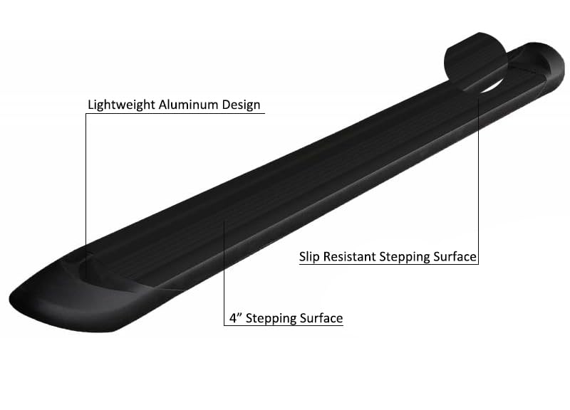 Black Aluminum Off Road Black Horse Transporter Running Boards TR-F391
