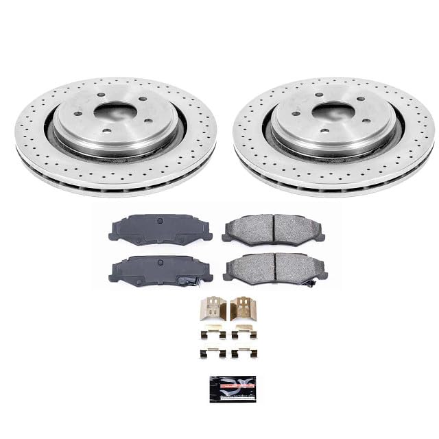 Power Stop Autospecialty KOE5159 Rear Replacement Brake Kit - OE Brake Rotors & Ceramic Brake Pads For Cadillac XLR 2006-2009 Chevrolet Corvette 2005-2013 [Vehicle Specific]