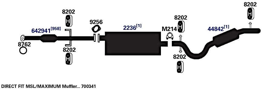 Exhaust Muffler AP Exhaust Products 2236