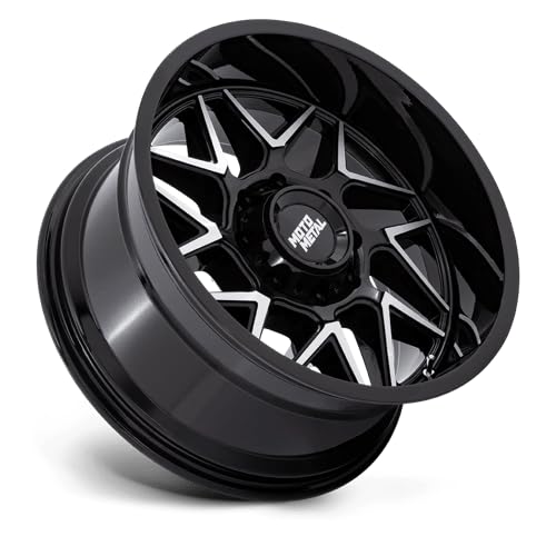 20X9 Moto Metal 5X5.0 5.04 1mm GLOSS BLACK W/MACHINED FACE - MO812BD20905001