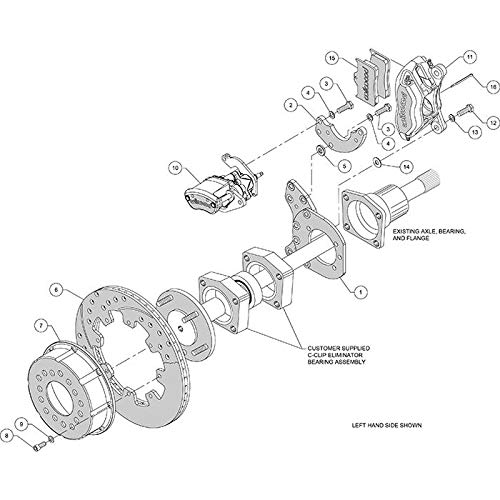 P/S FDLI Rear Kit,w/MC4 P-Brake, Red