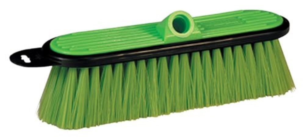 Mr. Longarm Flow-Thru Very Soft Gel Coat & Fine Surface Cleaning Brush for RV, Boat & Auto -404 , Green