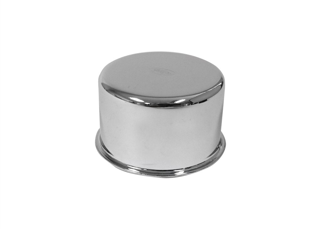 Chrome Oil Cap Cover Scott Drake Featuring Official FoMoCo Logo (Open Emissions), Compatible with 1964-1966 Ford Mustang, Model B6AZ-6766-B