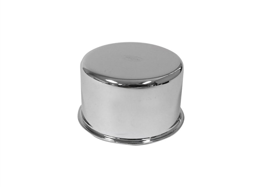 Chrome Oil Cap Cover Scott Drake Featuring Official FoMoCo Logo (Open Emissions), Compatible with 1964-1966 Ford Mustang, Model B6AZ-6766-B