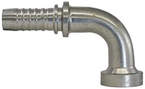 GlobalSpiral Couplings Gates 12GS-12FLC90-068, Caterpillar Style O-Ring Flange, Zinc Plated Carbon Steel, 4.92", 90° Bent Tube, 3/4" ID
