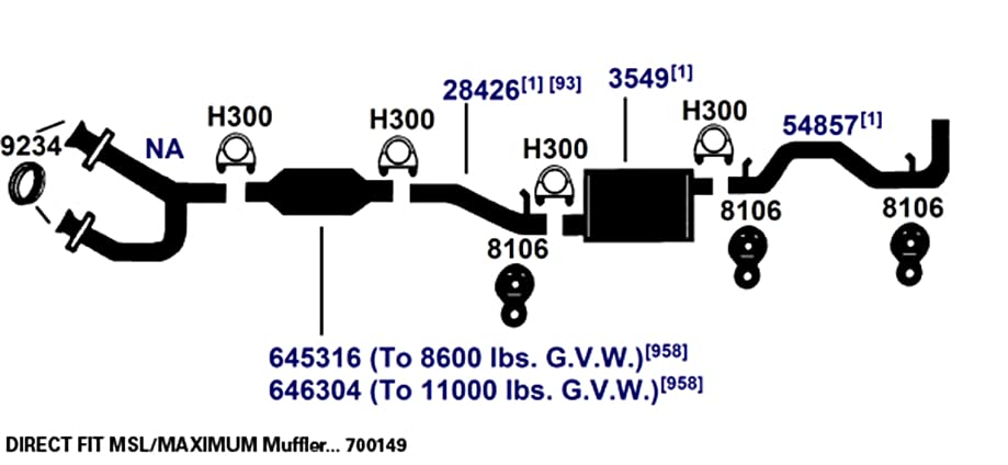 Exhaust Muffler AP Exhaust Products 700149