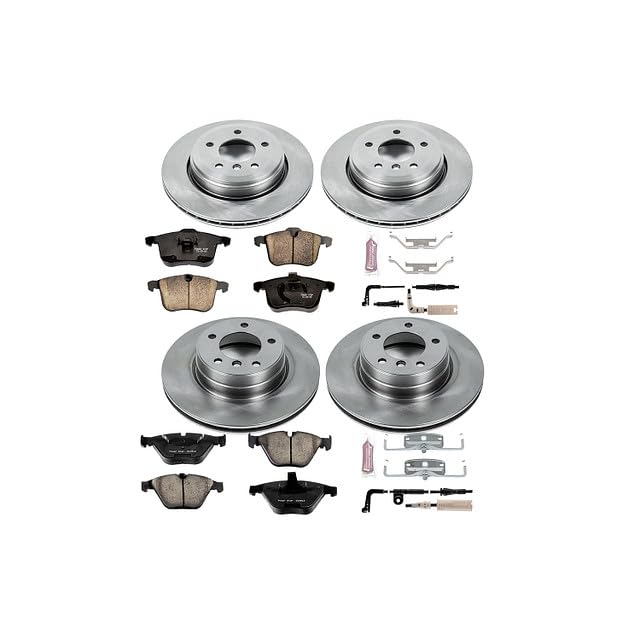 POWERSTOP Autospecialty KOE5765 Front and Rear Replacement Brake Kit-OE Brake Rotors & Ceramic Brake Pads For BMW 525i 2006-2007 [Model Specific]
