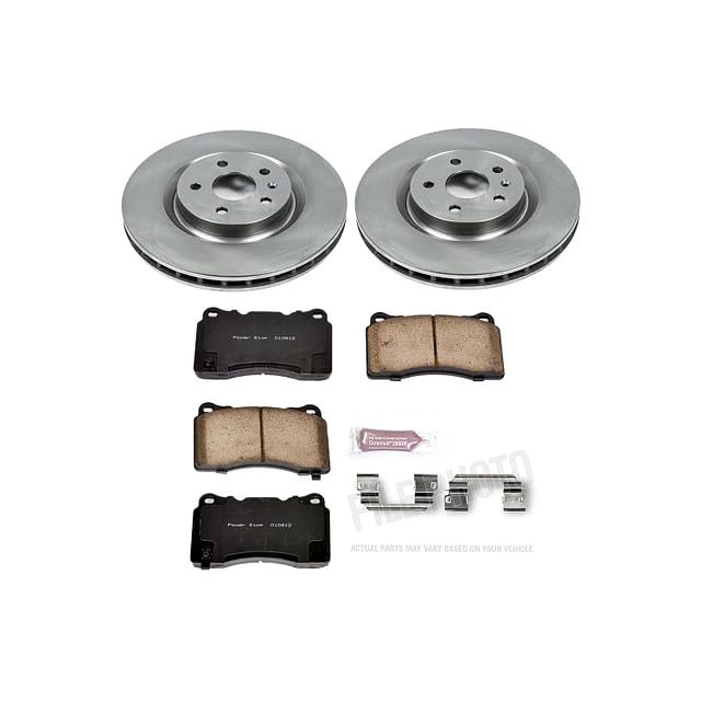 Power Stop Autospecialty KOE2948 Front Replacement Brake Kit-OE Brake Rotors & Ceramic Brake Pads For Buick Regal 2012-2013, Pontiac G8 2009 [Model Specific]